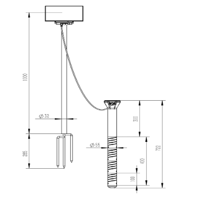 Pipe type soil monitoring station Pipe type soil monitoring station